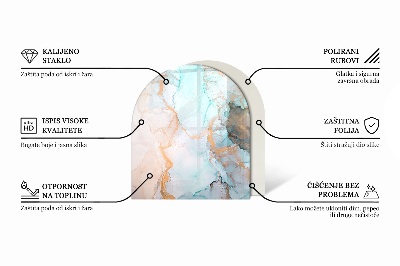 Vitre sous poêle à bois Formes abstraites inspirées de la nature