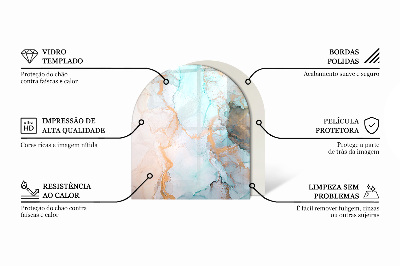Vitre sous poêle à bois Formes abstraites inspirées de la nature