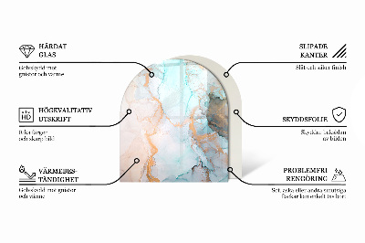 Vitre sous poêle à bois Formes abstraites inspirées de la nature