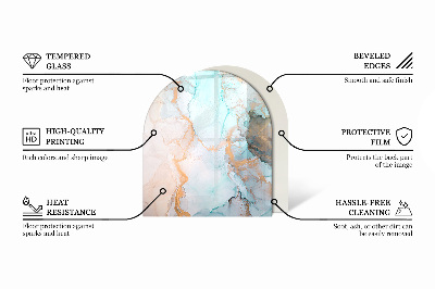 Vitre sous poêle à bois Formes abstraites inspirées de la nature
