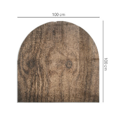 Vitre sous poêle à bois Motif de forêt rustique