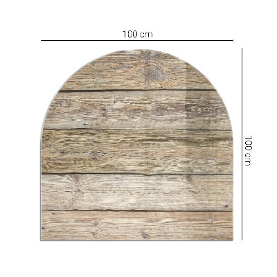 Vitre sous poêle à bois Motif de planche dans un arrangement harmonieux