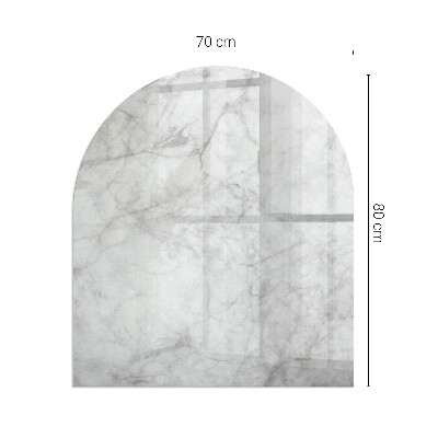 Vitre sous poêle à bois Motifs en marbre dans la structure