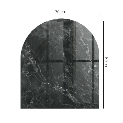 Vitre sous poêle à bois Motif de marbre sophistiqué