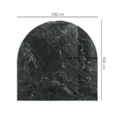 Vitre sous poêle à bois Motif de marbre sophistiqué