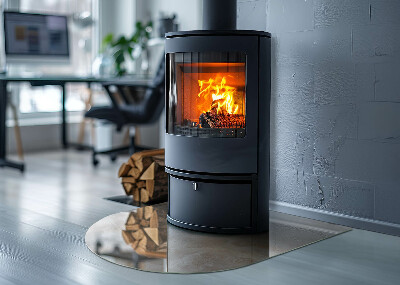 Vitre sous poêle à bois Motif minéral naturel