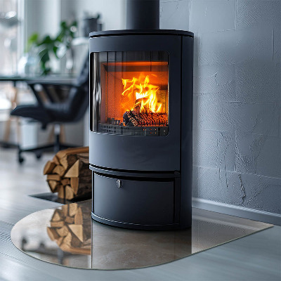 Vitre sous poêle à bois Motif minéral naturel