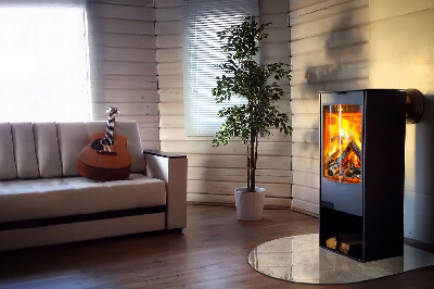 Vitre sous poêle à bois Motif minéral naturel