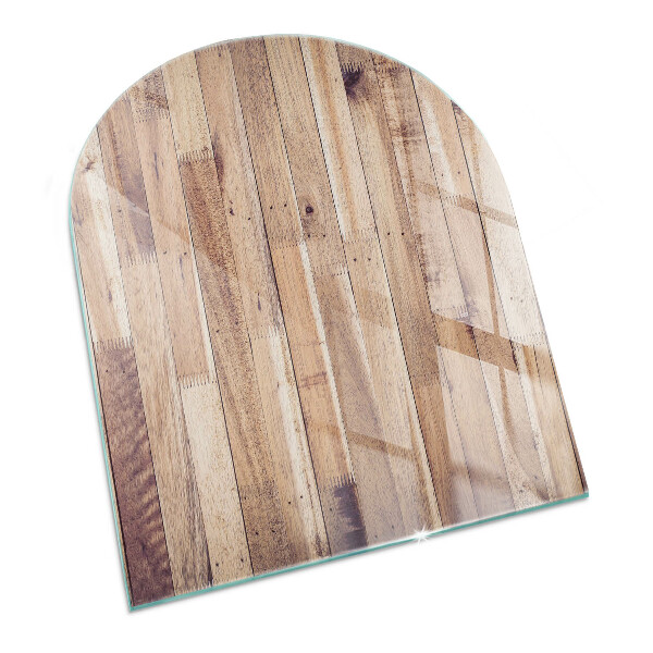 Vitre sous poêle à bois Style géométrique en bois