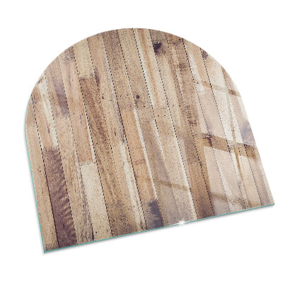 Vitre sous poêle à bois Style géométrique en bois
