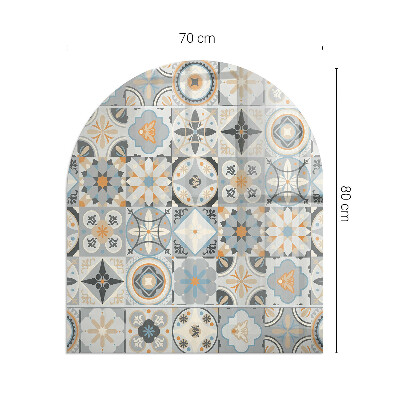 Vitre sous poêle à bois Motifs de carreaux de style mosaïque