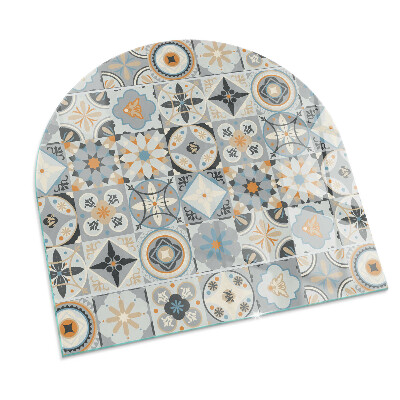 Vitre sous poêle à bois Motifs de carreaux de style mosaïque