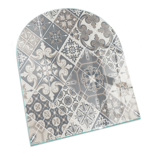 Vitre sous poêle à bois Motif de mosaïque artistique