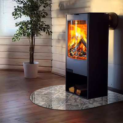 Vitre sous poêle à bois Motif de mosaïque artistique