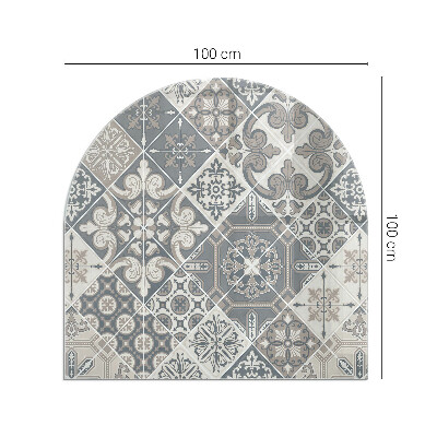 Vitre sous poêle à bois Motif de mosaïque artistique