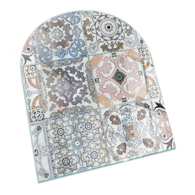 Vitre sous poêle à bois Motifs de mosaïque carrelée