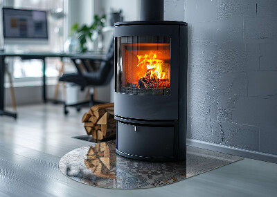 Vitre sous poêle à bois Motifs de mosaïque carrelée