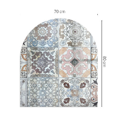 Vitre sous poêle à bois Motifs de mosaïque carrelée