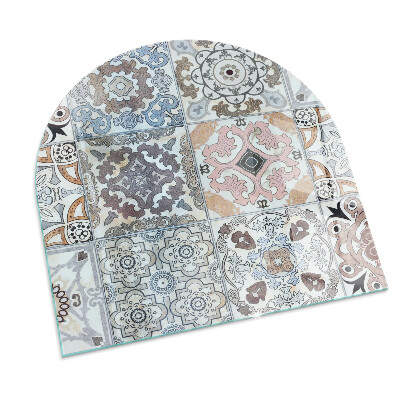Vitre sous poêle à bois Motifs de mosaïque carrelée
