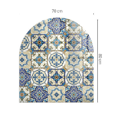Vitre sous poêle à bois Mosaïque florale de style artistique