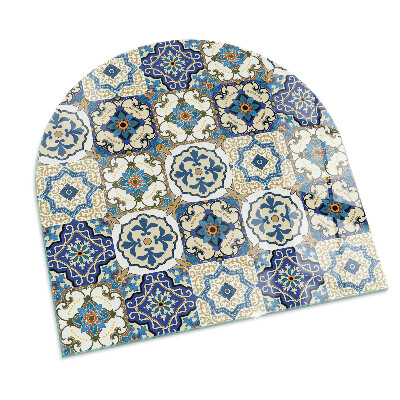 Vitre sous poêle à bois Mosaïque florale de style artistique