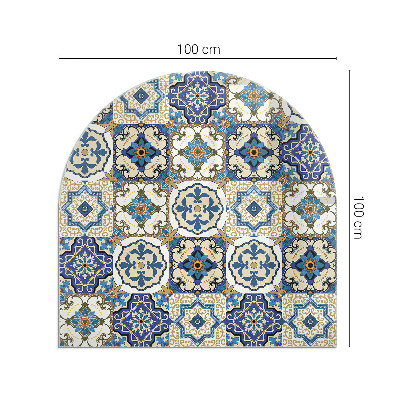 Vitre sous poêle à bois Mosaïque florale de style artistique