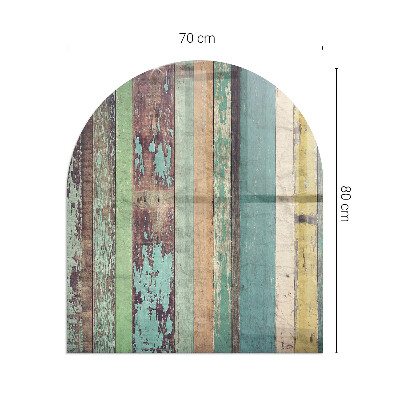 Vitre sous poêle à bois Nuances de planches dans une combinaison unique