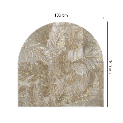 Vitre sous poêle à bois Motifs de feuilles subtils