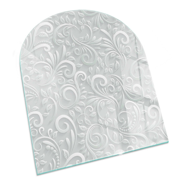 Vitre sous poêle à bois Motif floral chic