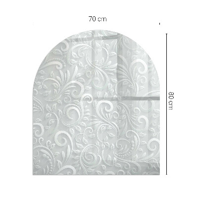 Vitre sous poêle à bois Motif floral chic