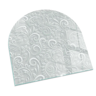Vitre sous poêle à bois Motif floral chic