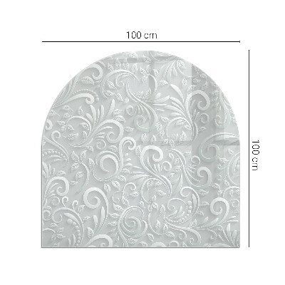 Vitre sous poêle à bois Motif floral chic