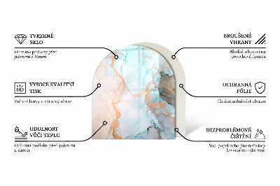 Vitre sous poêle à bois Motif géométrique moderne