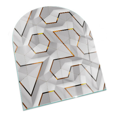 Vitre sous poêle à bois Motif géométrique tridimensionnel