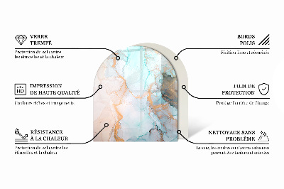 Vitre sous poêle à bois Motif géométrique tridimensionnel
