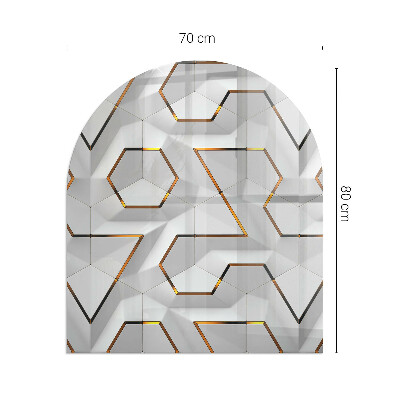 Vitre sous poêle à bois Motif géométrique tridimensionnel