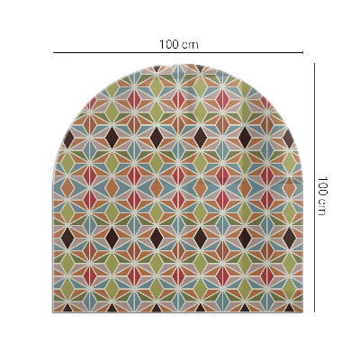 Vitre sous poêle à bois Grilles géométriques en formes