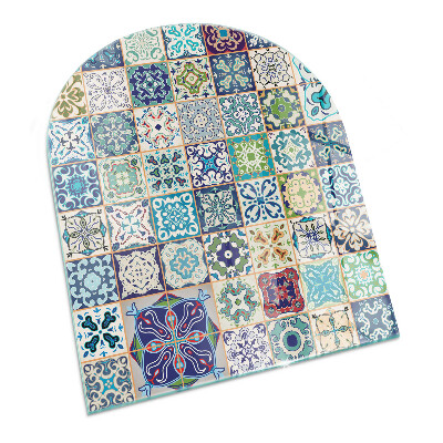 Vitre sous poêle à bois Motifs de carreaux de style mosaïque
