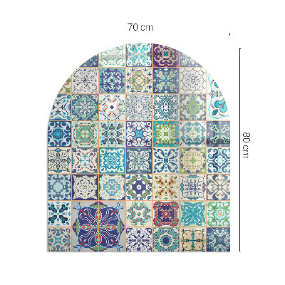 Vitre sous poêle à bois Motifs de carreaux de style mosaïque