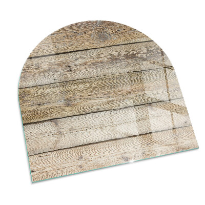 Vitre sous poêle à bois Motif de planches de bois naturel
