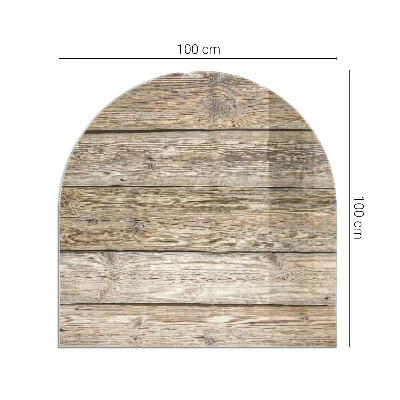 Vitre sous poêle à bois Motif de planches de bois naturel