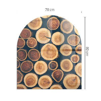 Vitre sous poêle à bois Une boîte avec un dessin de bois découpé