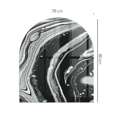 Vitre sous poêle à bois Vagues et lignes dans un style abstrait