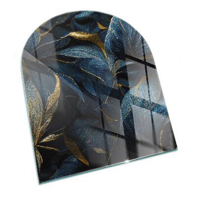 Vitre sous poêle à bois Feuilles élégantes à motifs