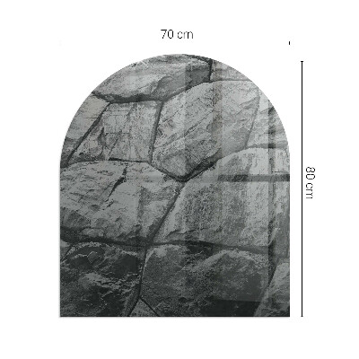 Vitre sous poêle à bois Motif inspiré de la pierre