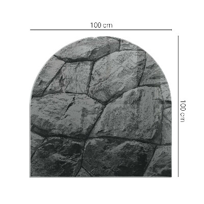 Vitre sous poêle à bois Motif inspiré de la pierre