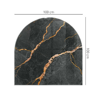 Vitre sous poêle à bois Motif marbré subtil avec des veines