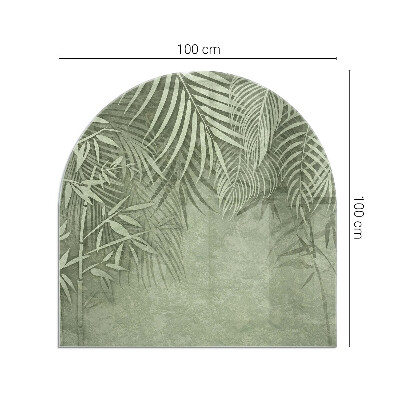 Vitre sous poêle à bois Motif tropical feuillu
