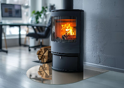 Vitre sous poêle à bois Couleur beige