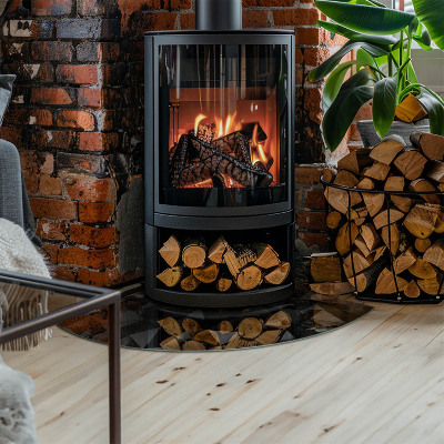 Plaque verre pour poêle Système géométrique multidimensionnel